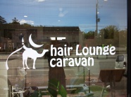 2014.10月　caravan様　　　　お店のロゴマークを、拡大して貼りました。とても目立って、素敵になりました。